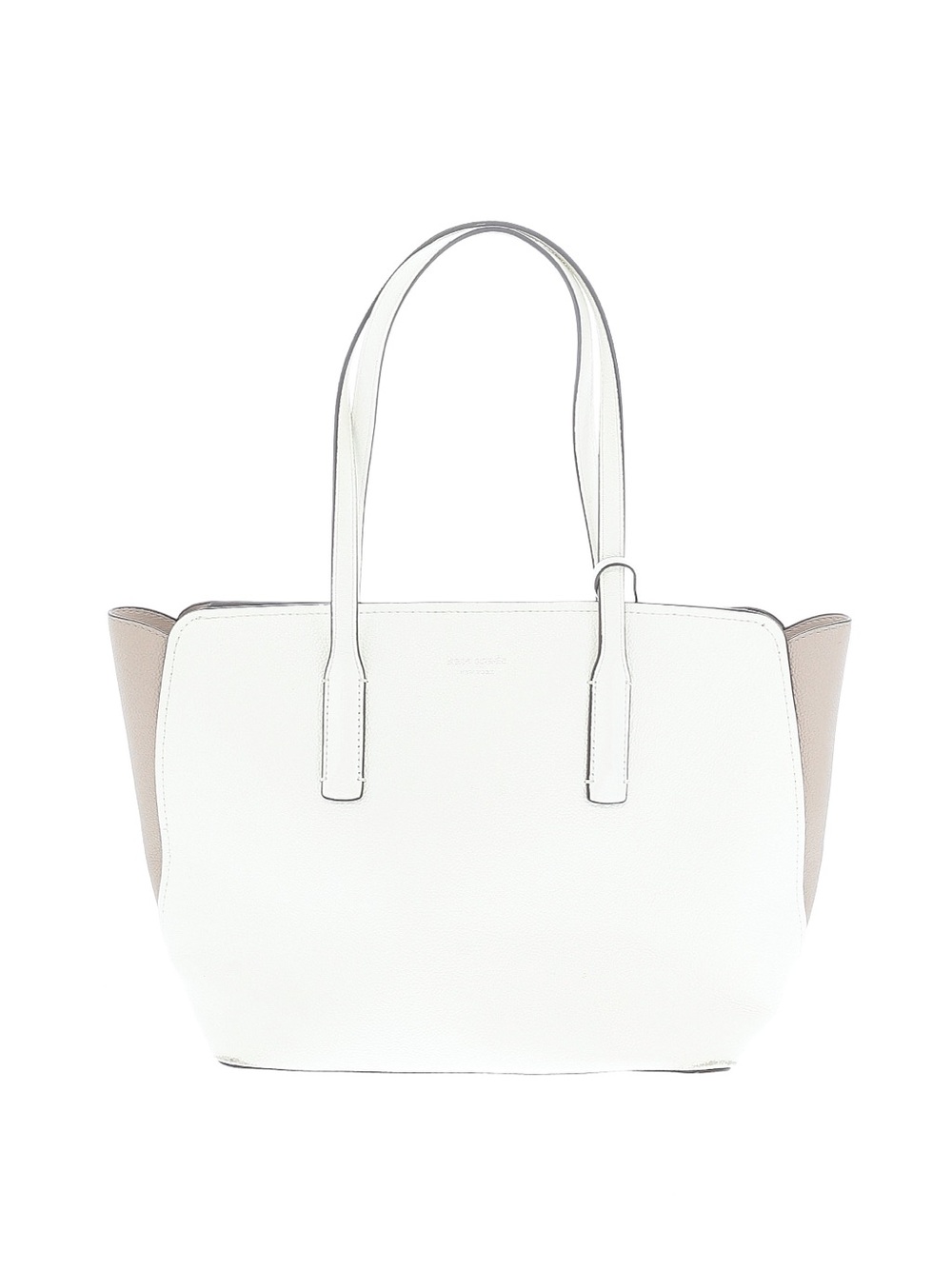 kate spade White and Beige Two-Tone Tote
